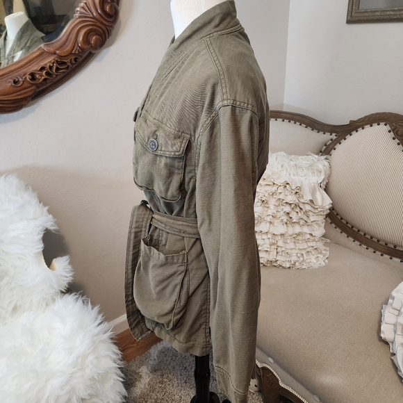 Free People Olive Green Cargo Jacket - Picture 7 of 11